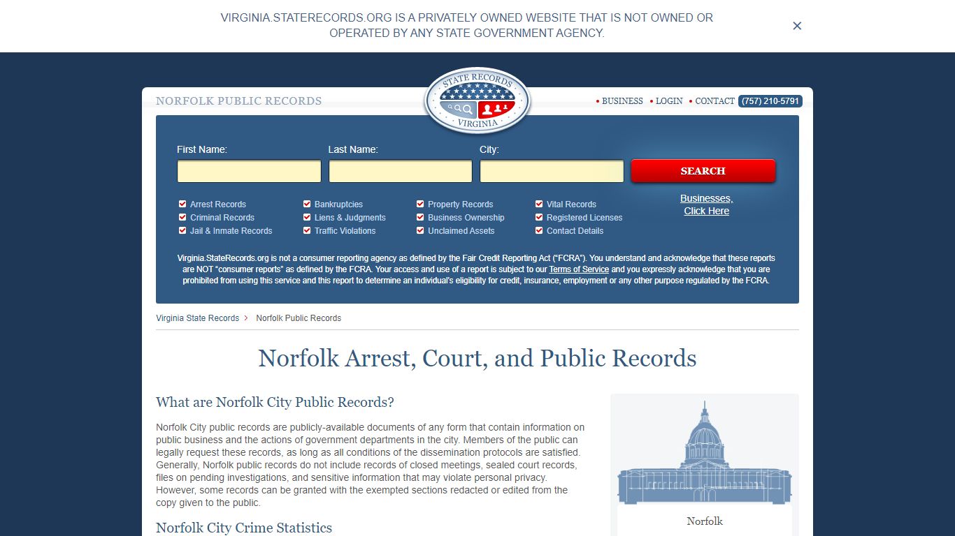 Norfolk Arrest and Public Records | Virginia.StateRecords.org